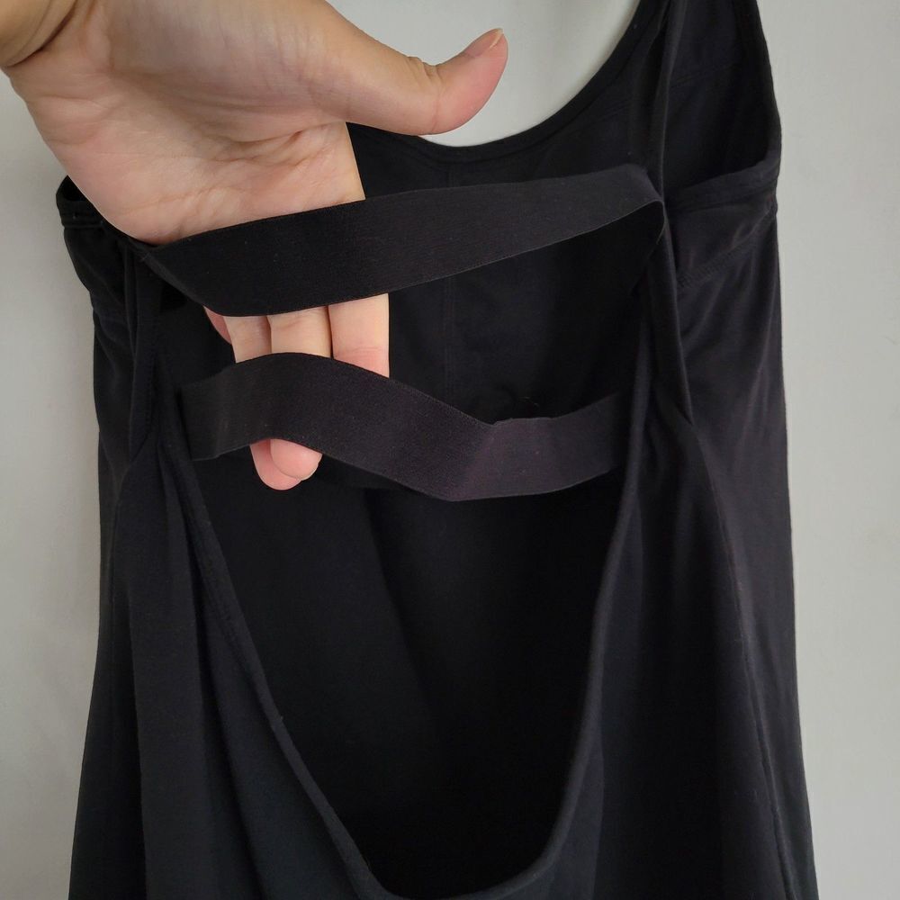 Fabletics Black Mesh Cut Out Back Elastic Band Wo… - image 4